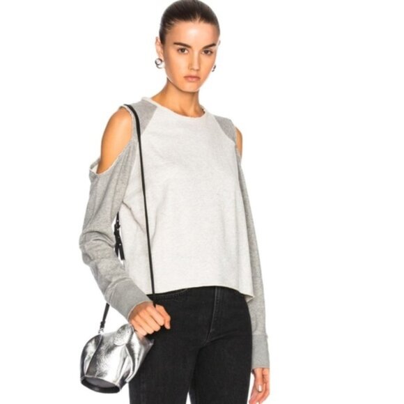 Rag & Bone Jeans Gray Cotton Shirt Sweatshirt - Picture 2 of 8